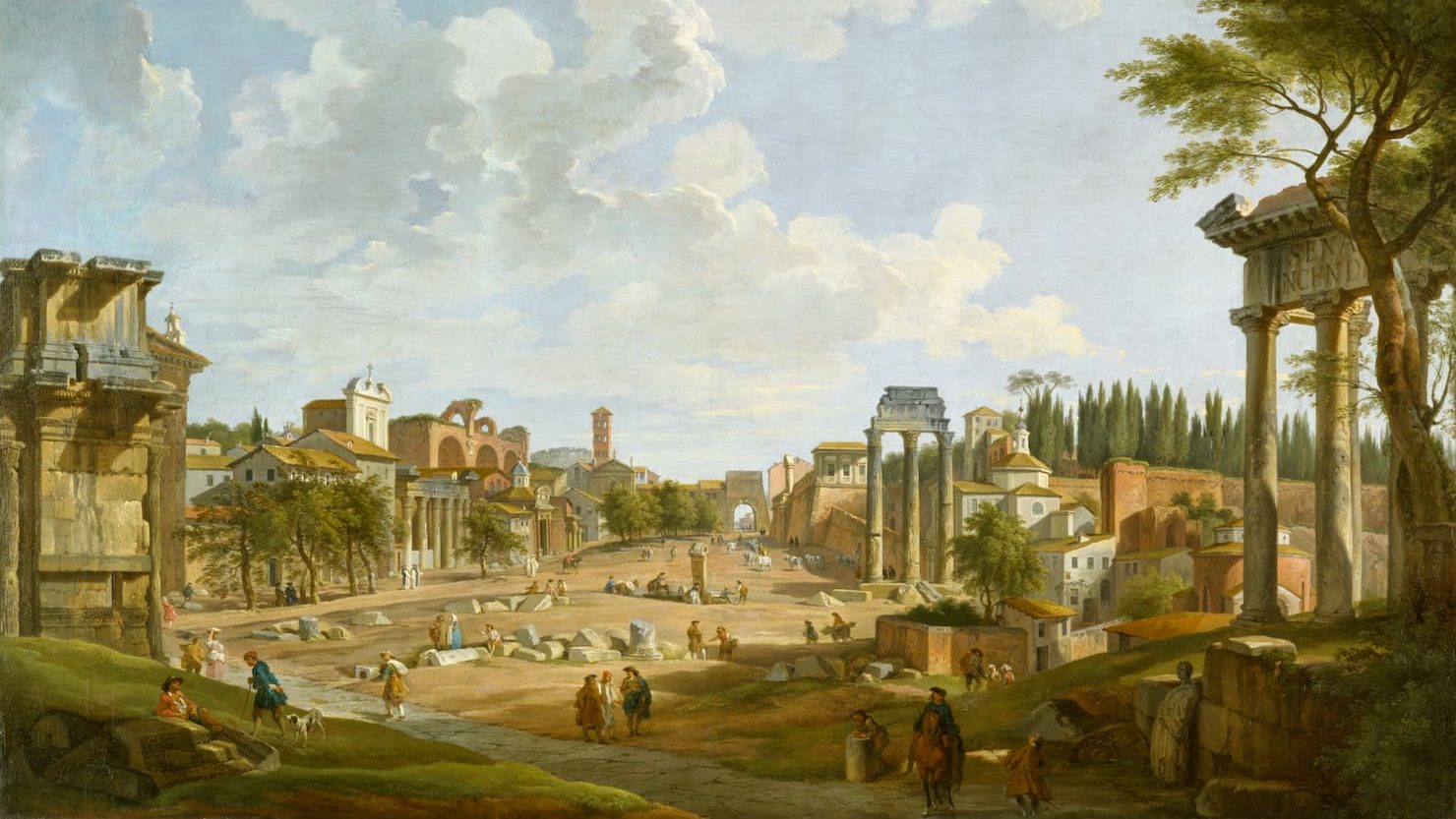 Veduta del Foro Romano, dipinto di Giovanni Paolo Panini
